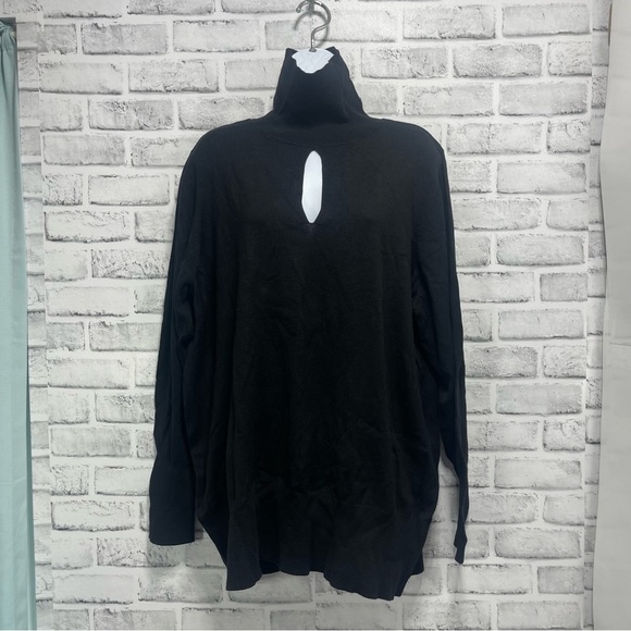 Lane Bryant Black Keyhole Turtleneck Sweater 26/28 - Picture 1 of 5